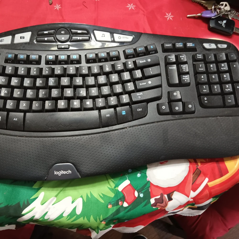Logitech Ergonomic Black Wireless Keyboard
